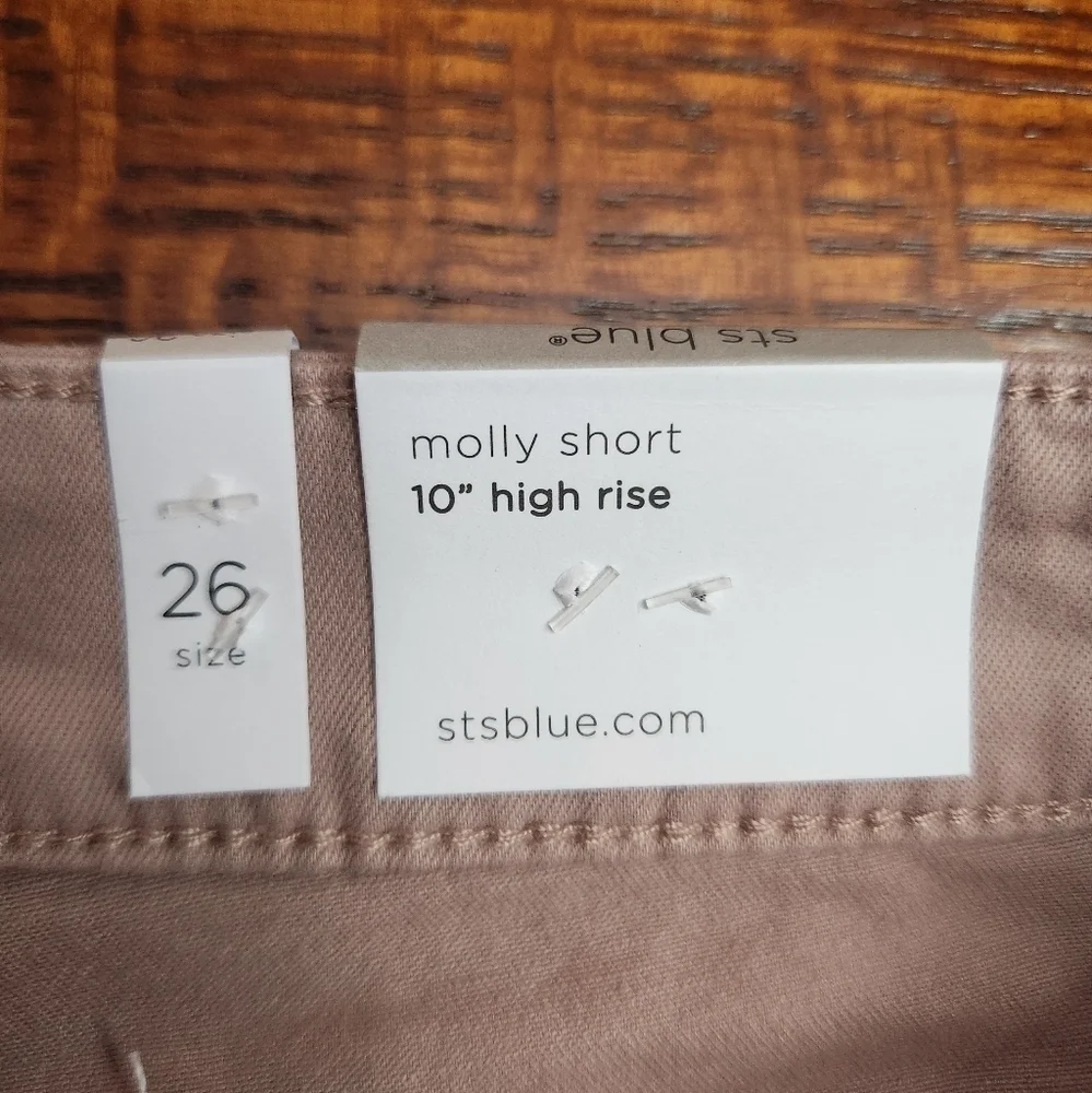STS Blue Molly short 10in high rise NWT size 26 dusty rose color
